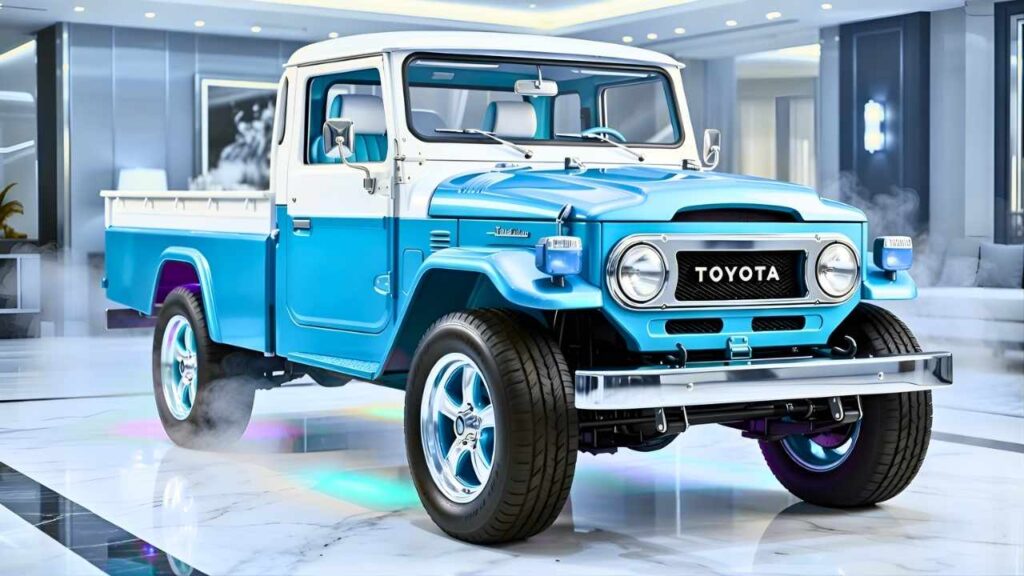 Pickup Toyota Land Cruiser Clásica Estilo FJ45 Vintage – Camioneta Icónica 4x4 de Diseño Retro, Resistente y Atemporal para Amantes del Todoterreno